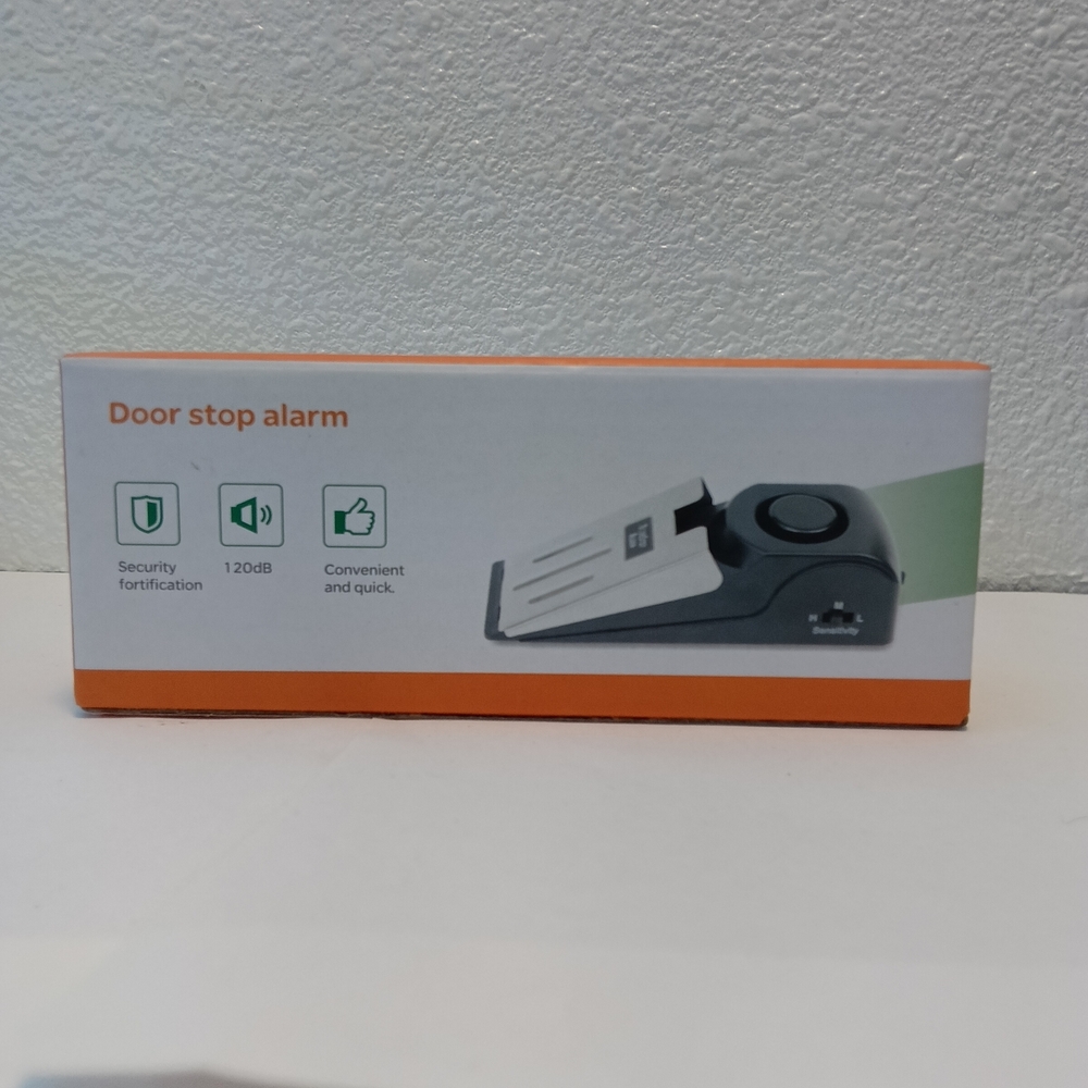 Security Door Stop Alarm - Black